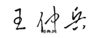 骆恒光王仲兵草书个性签名怎么写