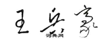 骆恒光王兵豪草书个性签名怎么写