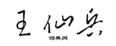 骆恒光王仙兵草书个性签名怎么写