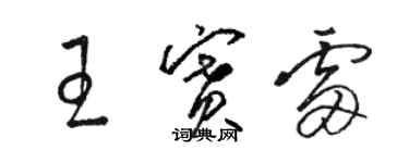 骆恒光王赛雷草书个性签名怎么写