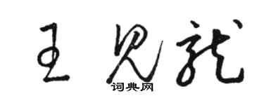 骆恒光王见龙草书个性签名怎么写