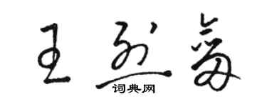 骆恒光王烈剑草书个性签名怎么写