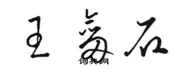 骆恒光王剑石草书个性签名怎么写