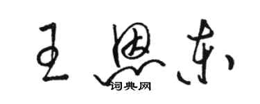 骆恒光王恩东草书个性签名怎么写