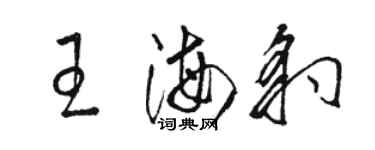 骆恒光王海豹草书个性签名怎么写