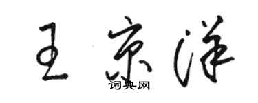 骆恒光王京洋草书个性签名怎么写