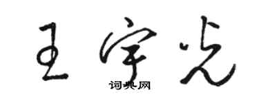 骆恒光王宇光草书个性签名怎么写