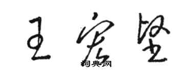 骆恒光王宏坚草书个性签名怎么写