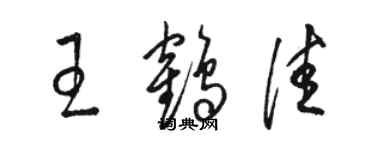 骆恒光王鹤佳草书个性签名怎么写