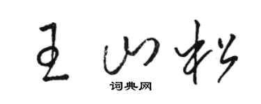 骆恒光王山松草书个性签名怎么写