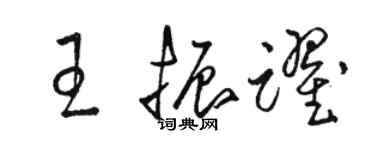 骆恒光王振跃草书个性签名怎么写