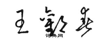 骆恒光王欢春草书个性签名怎么写