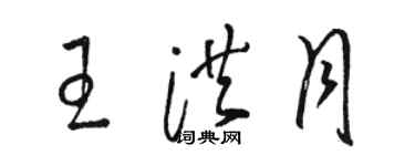 骆恒光王洪月草书个性签名怎么写