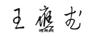 骆恒光王应武草书个性签名怎么写