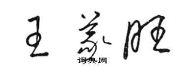 骆恒光王义旺草书个性签名怎么写