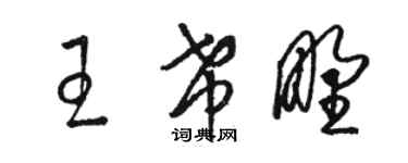 骆恒光王希野草书个性签名怎么写