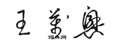 骆恒光王万兴草书个性签名怎么写
