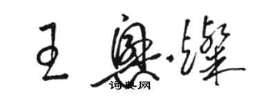 骆恒光王兴灿草书个性签名怎么写
