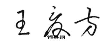 骆恒光王夏方草书个性签名怎么写