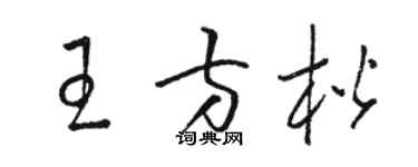 骆恒光王方楷草书个性签名怎么写