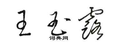 骆恒光王玉露草书个性签名怎么写