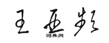 骆恒光王亚频草书个性签名怎么写
