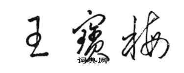 骆恒光王宝梅草书个性签名怎么写