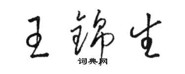 骆恒光王锦生草书个性签名怎么写