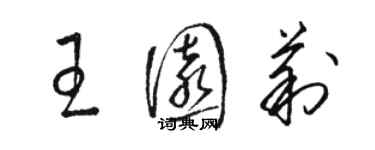 骆恒光王园莉草书个性签名怎么写