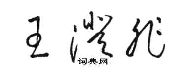 骆恒光王澄非草书个性签名怎么写
