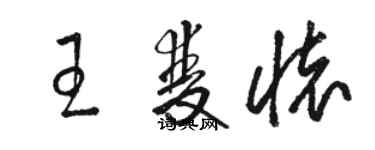 骆恒光王双怀草书个性签名怎么写