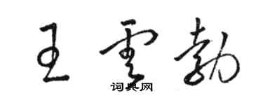 骆恒光王云勃草书个性签名怎么写