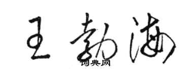 骆恒光王勃海草书个性签名怎么写