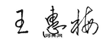 骆恒光王惠梅草书个性签名怎么写