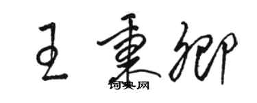 骆恒光王秉卿草书个性签名怎么写