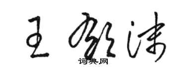 骆恒光王郁沫草书个性签名怎么写