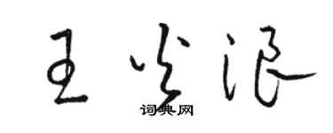 骆恒光王火浪草书个性签名怎么写