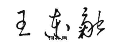 骆恒光王东融草书个性签名怎么写