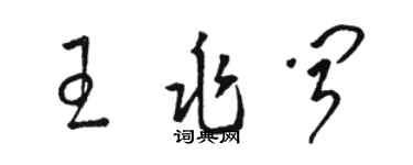 骆恒光王兆闻草书个性签名怎么写