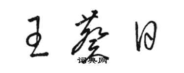 骆恒光王葵日草书个性签名怎么写