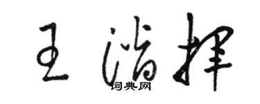 骆恒光王潜挥草书个性签名怎么写