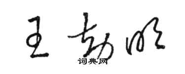 骆恒光王劫明草书个性签名怎么写