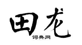 翁闿运田龙楷书个性签名怎么写