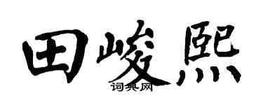 翁闿运田峻熙楷书个性签名怎么写