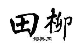 翁闿运田柳楷书个性签名怎么写