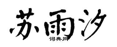 翁闿运苏雨汐楷书个性签名怎么写