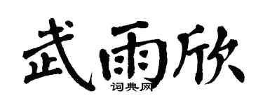 翁闿运武雨欣楷书个性签名怎么写