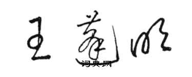 骆恒光王蓬明草书个性签名怎么写