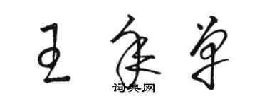 骆恒光王年单草书个性签名怎么写