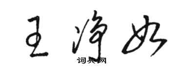 骆恒光王净如草书个性签名怎么写